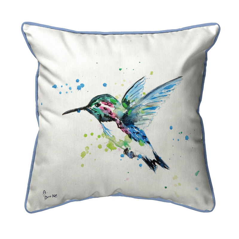 Betsy Drake Green Hummingbird Extra Large Pillow 22 X 22 Main image