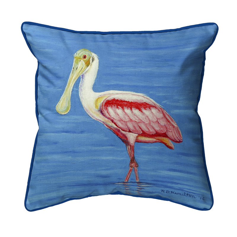 Betsy Drake Spoonbill Extra Large Zippered Pillow 22x22 Main image