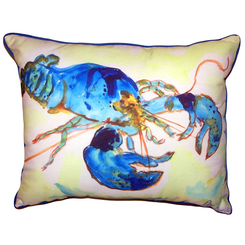Betsy Drake Green-Blue Lobster Extra Large Pillow 20 X 24 Main image