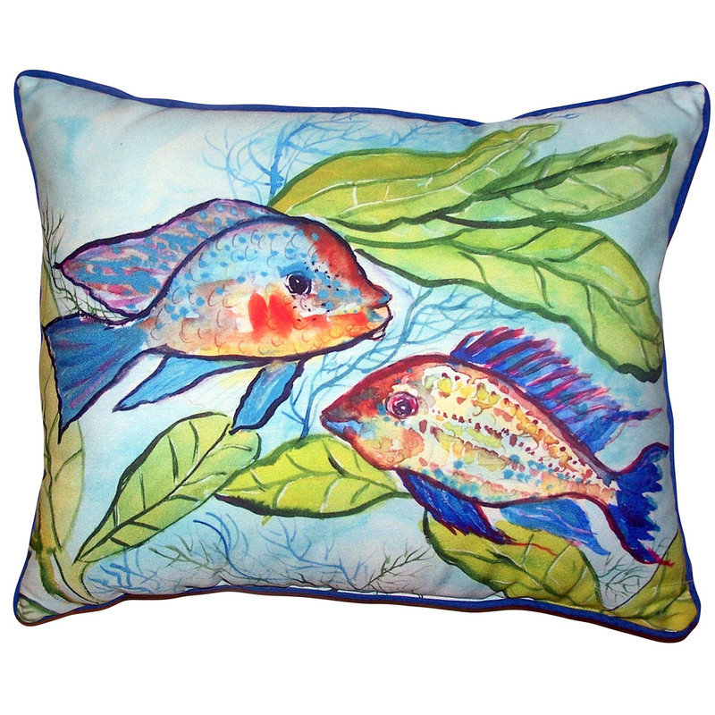 Betsy Drake Pair of Fish Extra Large Pillow 20 X 24 Main image