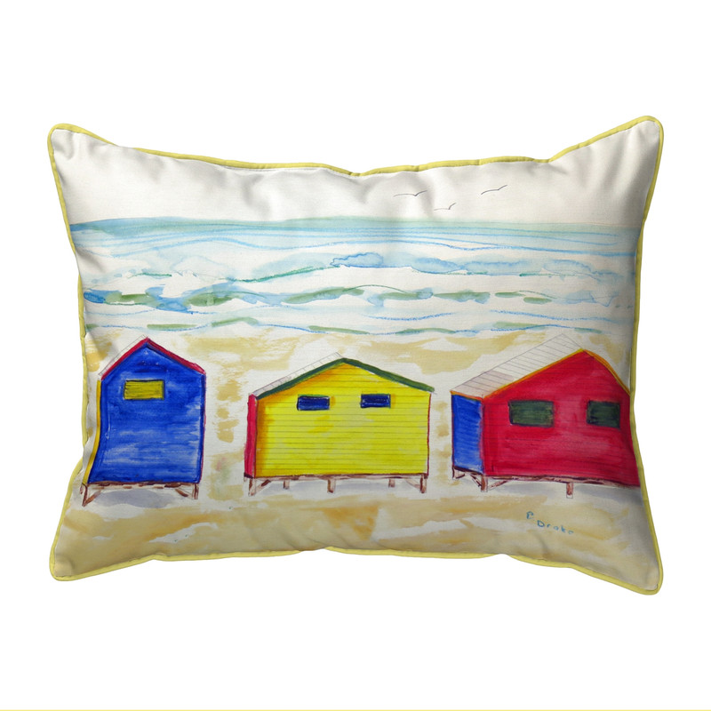 Betsy Drake Beach Bungalows Extra Large Zippered Pillow 20x24 Main image
