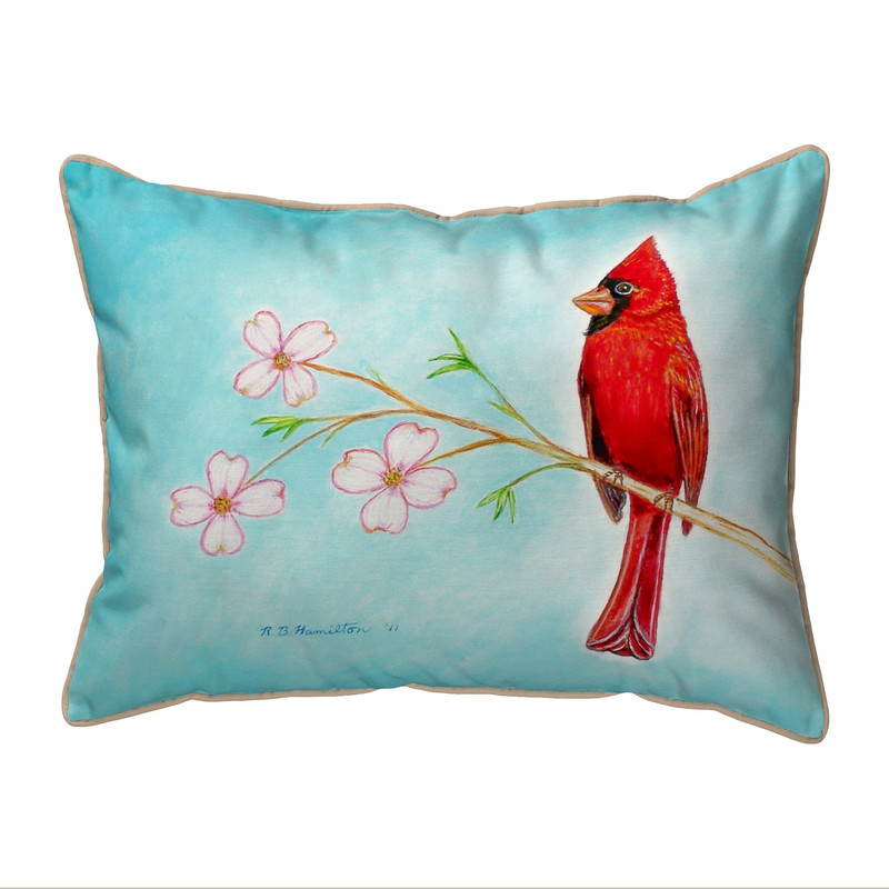 Betsy Drake Cardinal Extra Large 20 X 24 Indoor / Outdoor Pillow Main image