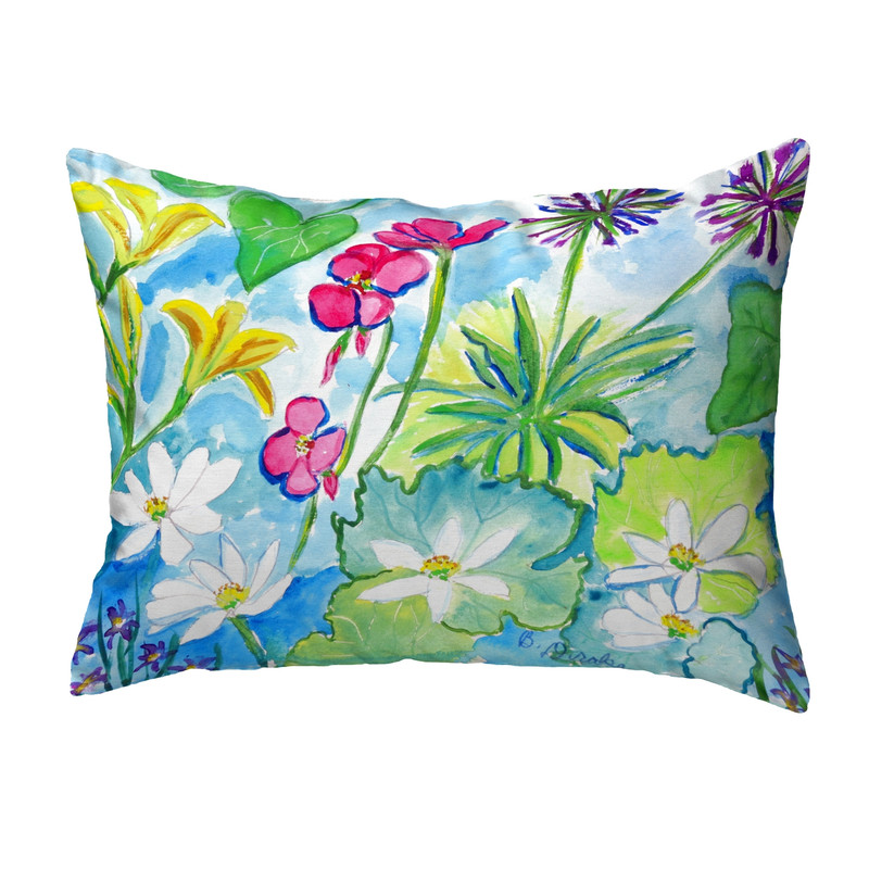 Betsy Drake Wild Garden No Cord Pillow 16x20 Main image