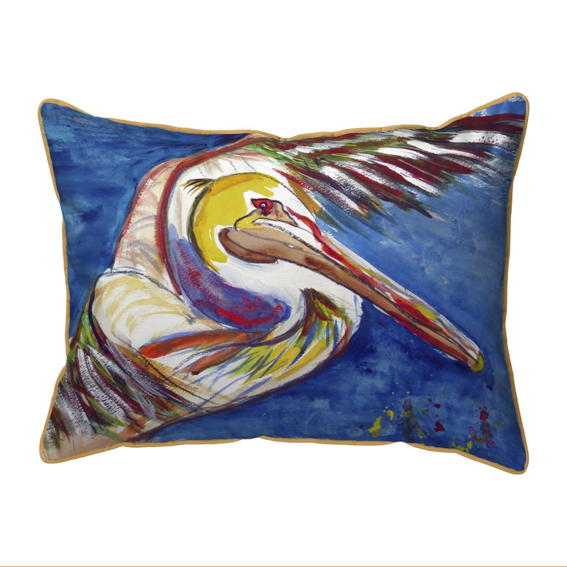 Zippered Betsy Drake Pelican Wing Outdoor Pillow 20 Inch x 24 Inch Main image