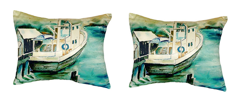 Pair of Betsy Drake Oyster Boat No Cord Pillows 16 Inch X 20 Inch Main image