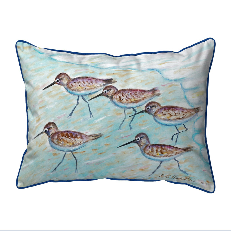 Betsy Drake Sandpipers Extra Large 20 X 24 Indoor / Outdoor Pillow Main image