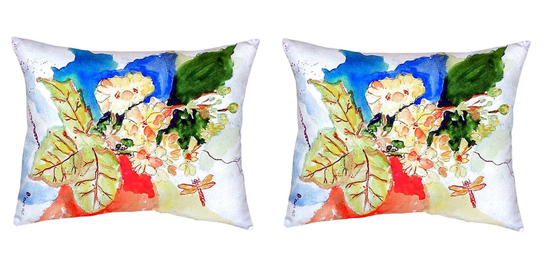 Pair of Betsy Drake Primrose No Cord Pillows 16 Inch X 20 Inch Main image