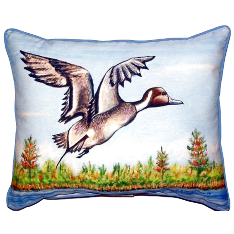 Betsy Drake Pintail Duck Extra Large Zippered Pillow 20x24 Main image
