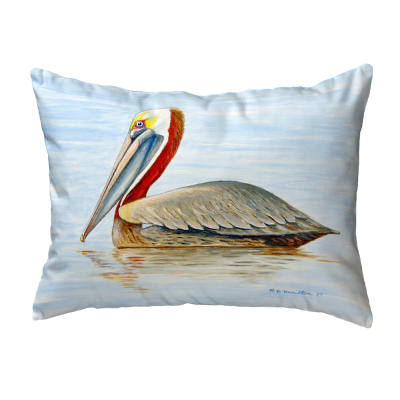 Betsy Drake Summer Pelican No Cord Pillow 16x20 Main image