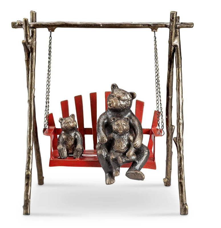 SPI Home Bear and Cubs on Porch Swing G Main image