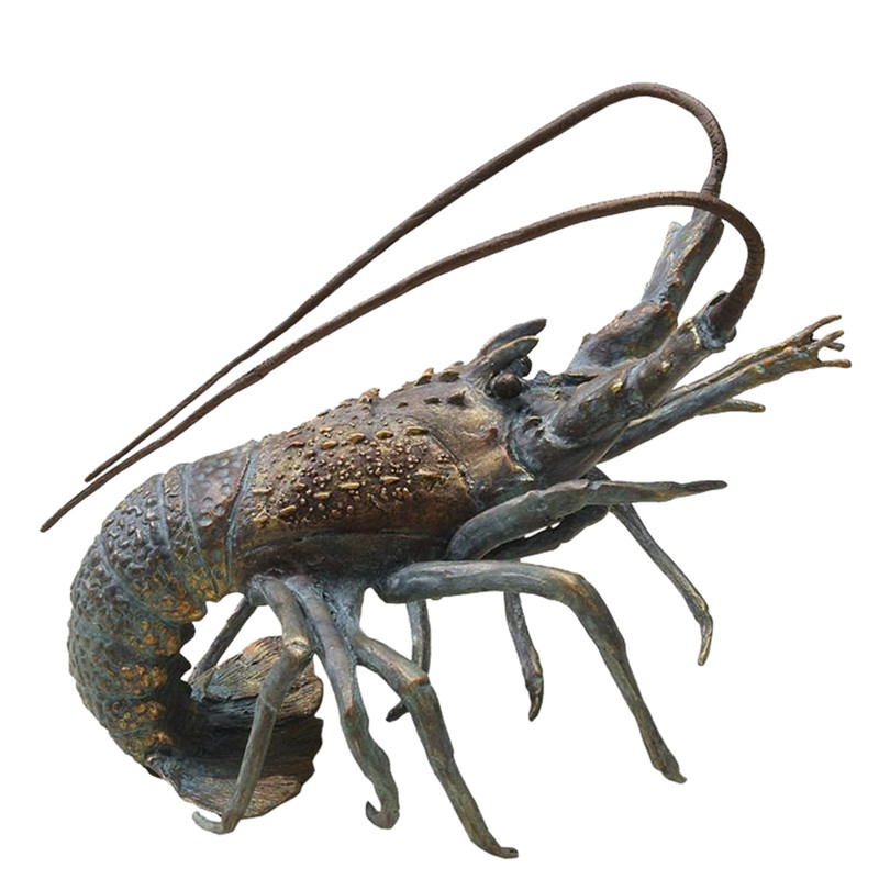 Night Walker Florida Lobster Brass Statue Main image