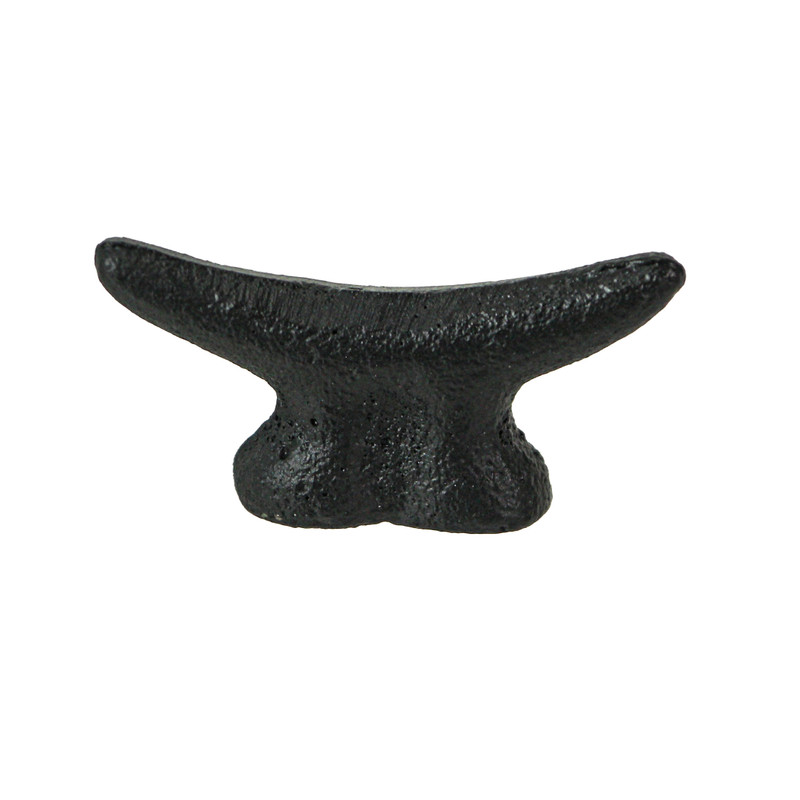 Set of 3 Matte Black Cast Iron Boat Cleat Drawer Pulls: 2.5 Inches Long Main image