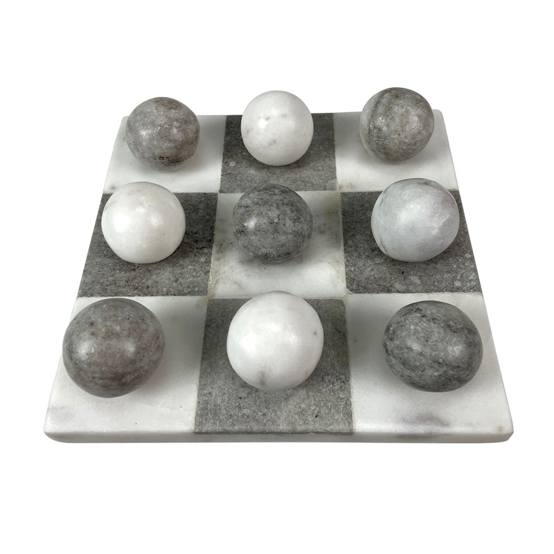 Marble Tic Tac Toe Game Set - Premium Quality, 7x7 Inch Main image
