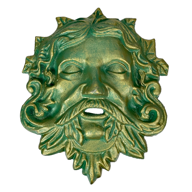 Cast Iron Green Man Wall Décor, Multiple Finishes Main image