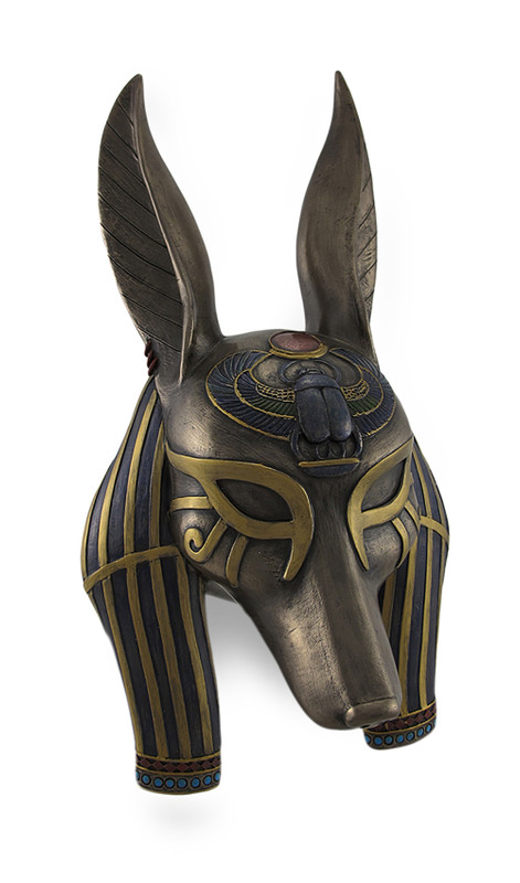 Mask of Anubis the Jackal God Sculptured Wall Hanging Main image