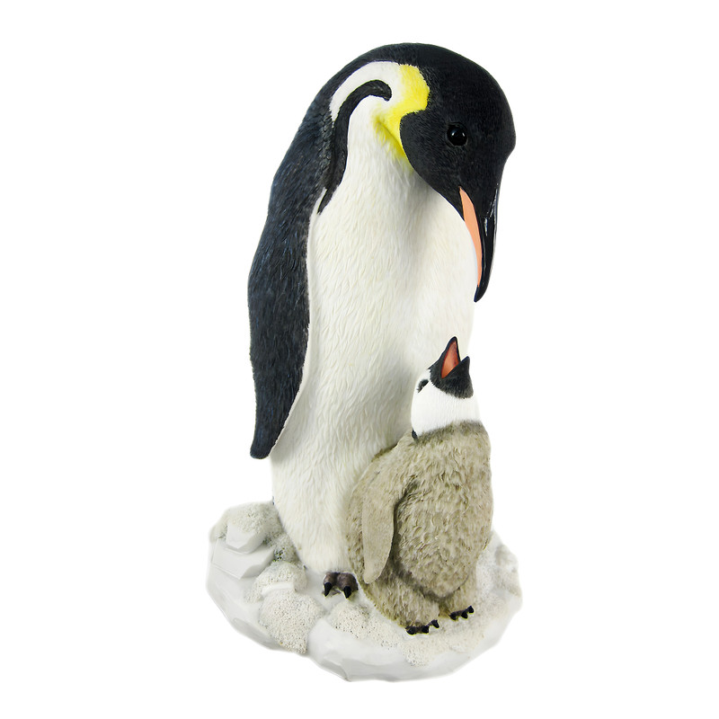 Mother And Child Penguin Statue Baby Chick Main image