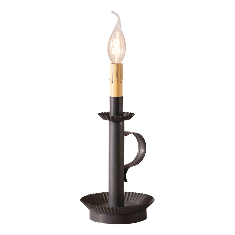 Kettle Black Metal Candlestick Accent Light 11 Inch Indoor Tabletop Lamp Corded Main image