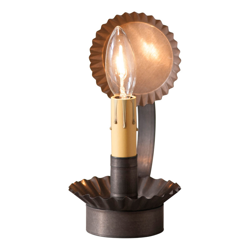 Kettle Black Chamberstick Table Lamp with Reflector 8.5in Metal Indoor Decor Main image