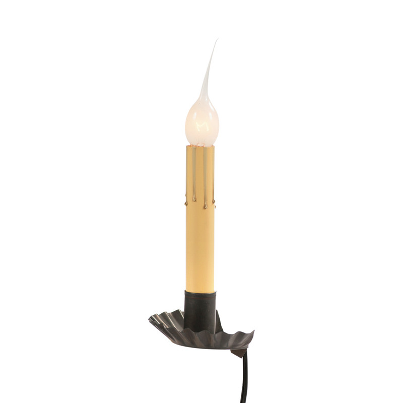 Crimped Window Sill Light 6in Kettle Black Metal Accent Lamp E12 Indoor Main image