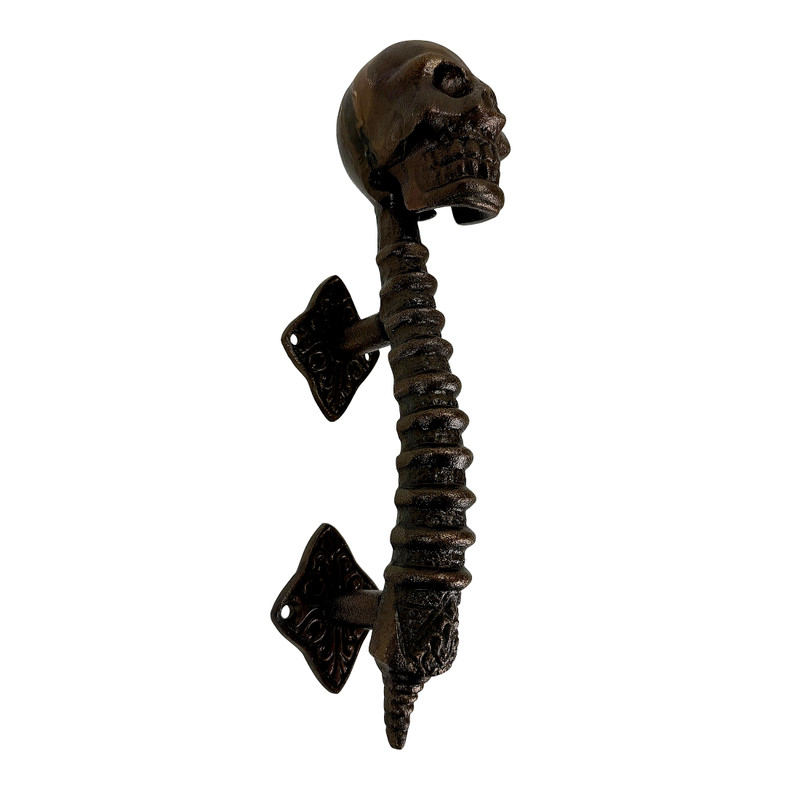 Spine Door Handle Gothic Cast Iron Aged Bronze 9in Decorative Pull Main image