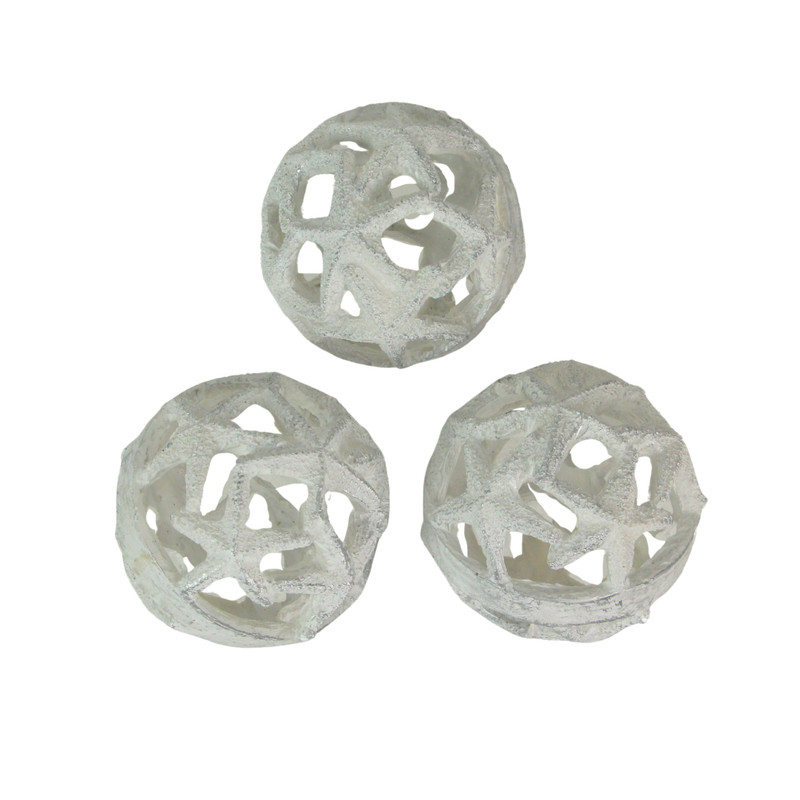 Weathered Resin Starfish Orbs - Beach-Themed Decorative Centerpieces Main image