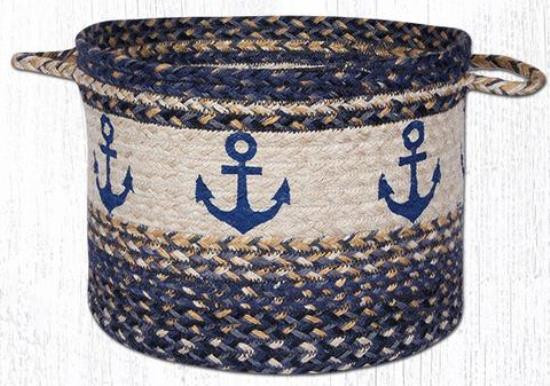 Earth Rugs UBP 9-525 Anchor Printed Utility Basket 13 Inch X 9 Inch Main image