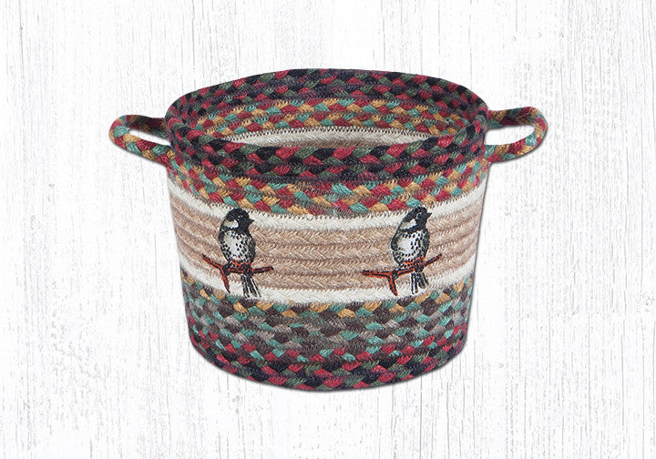 Earth Rugs UBP-81 Chickadee Printed Utility Basket 9" x 7" Main image