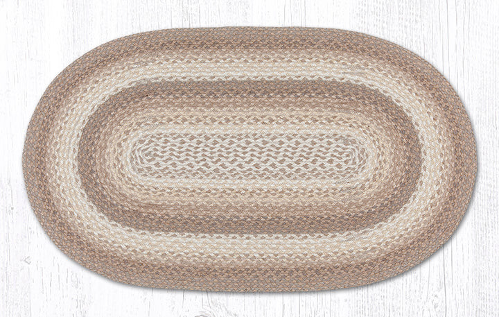 Earth Rugs C-776 Natural Oval Braided Rug 27" x 45" Main image