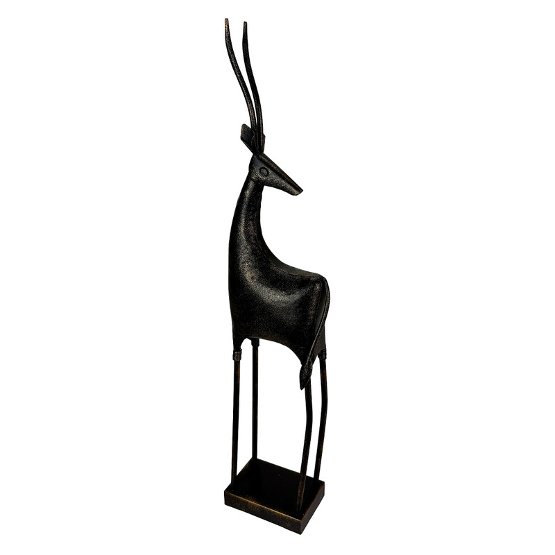 Gazelle Statue Abstract Bronze Metal Sculpture 31 in Tall Floor Decor Main image