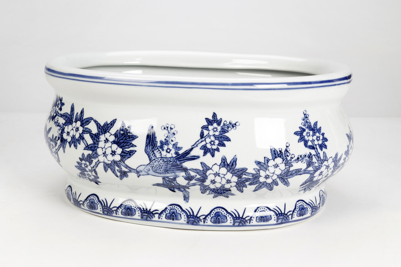 AAI Oval Porcelain Planter/Cachepot, Italian Design Main image