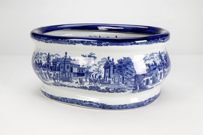 AAI Oval Porcelain Planter/Cachepot, Italian Design Main image