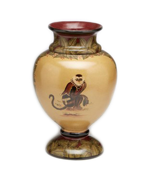 8 Inch Tall Monkey Vase Hand Painted Main image