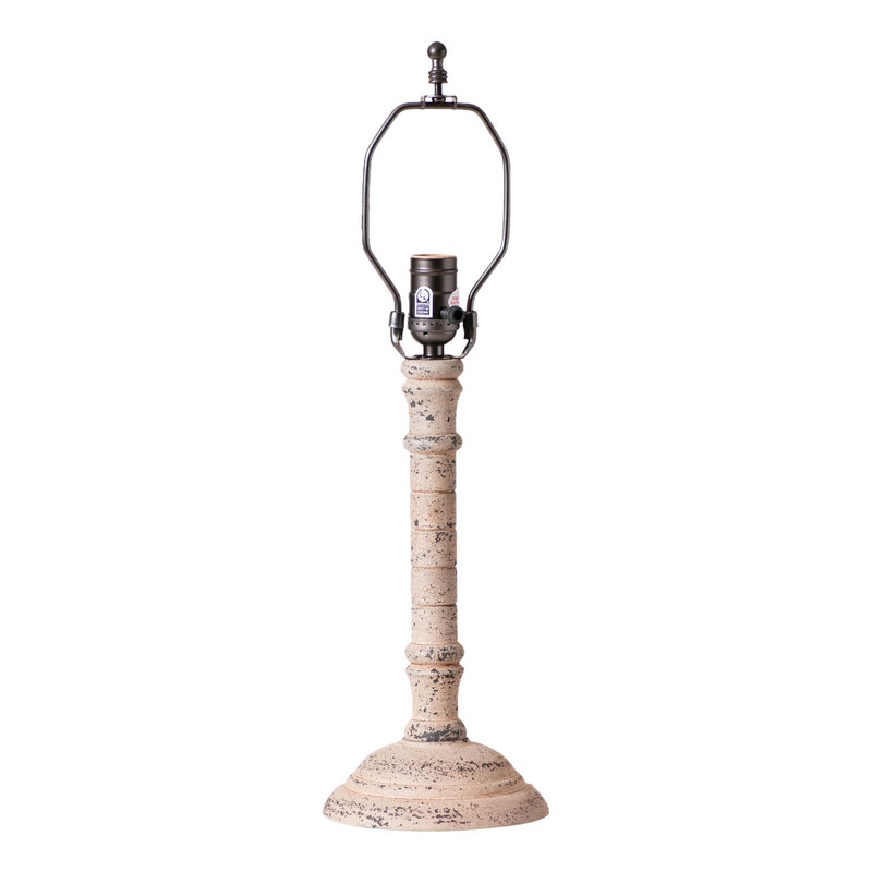 Irvins Country Tinware Gatlin Wood Table Lamp Base in Hartford Buttermilk Main image