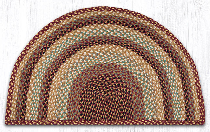 Earth Rugs SC-357 Burgundy / Gray / Cream Large Rug Slice 24" x 39" Main image