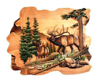 Elk Family Wall Art – 28" x 22" Main image