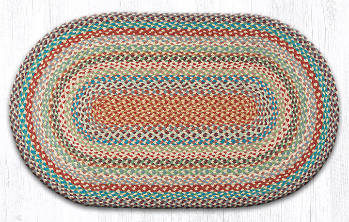 Earth Rugs C-328 Multi 1 Oval Braided Rug 27" x 45" Main image