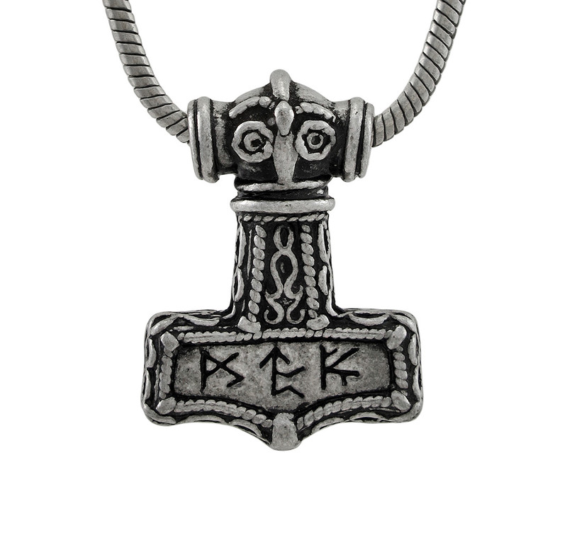 Alchemy Gothic Thor`s Bindrune Hammer Pewter Pendant/Necklace Main image