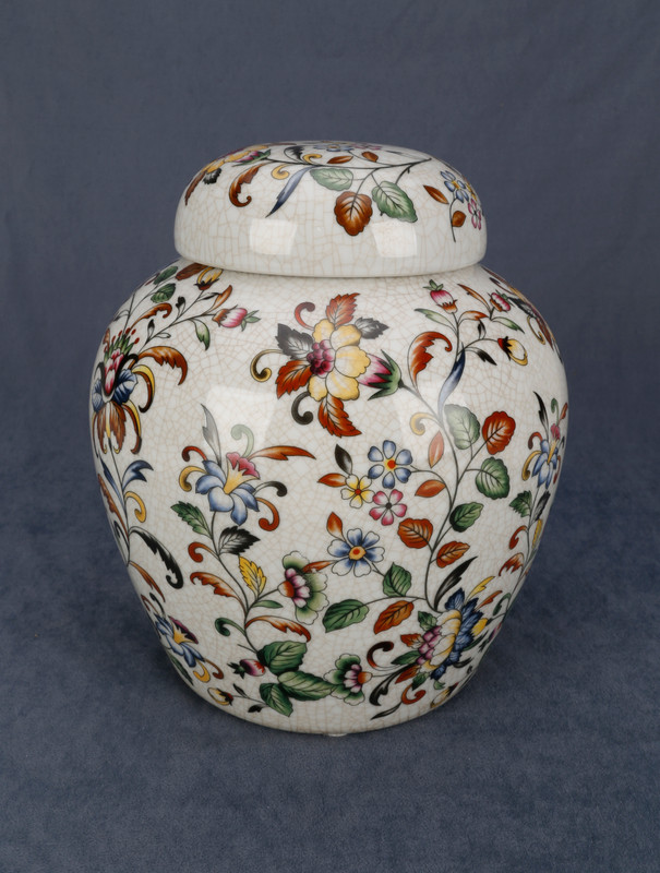 AA Importing 10" Jar with Lid, Floral Design Main image