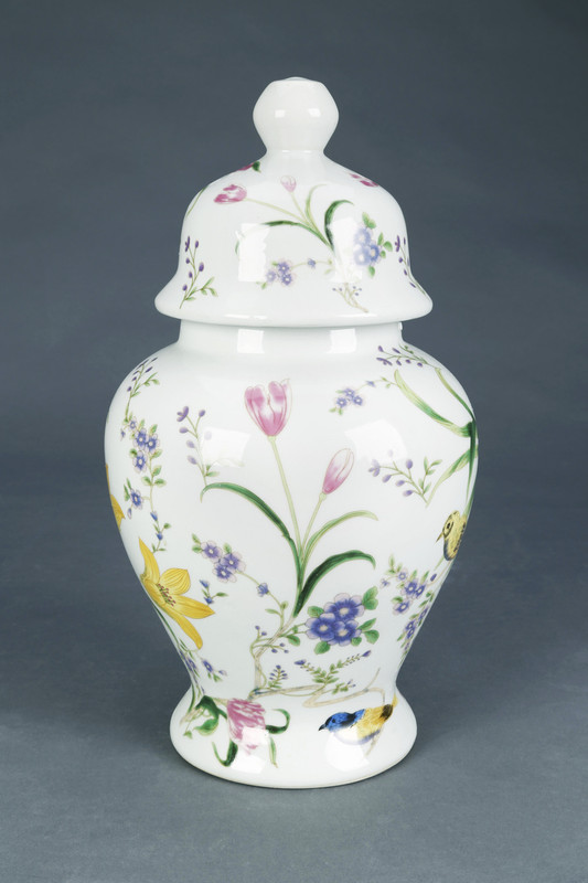 AA Importing Birds and Flowers 14" Ginger Jar with Lid Main image
