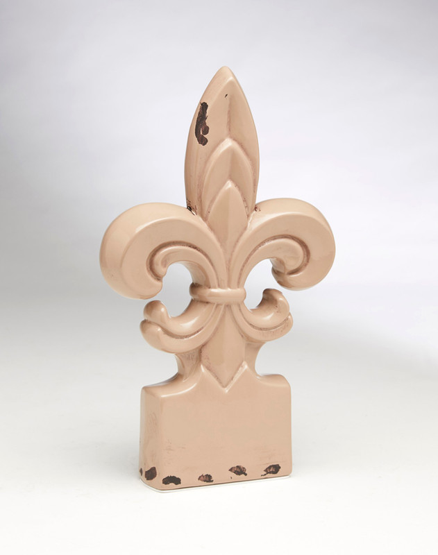 AA Importing Fleur De Lis Light Brown Finish Main image