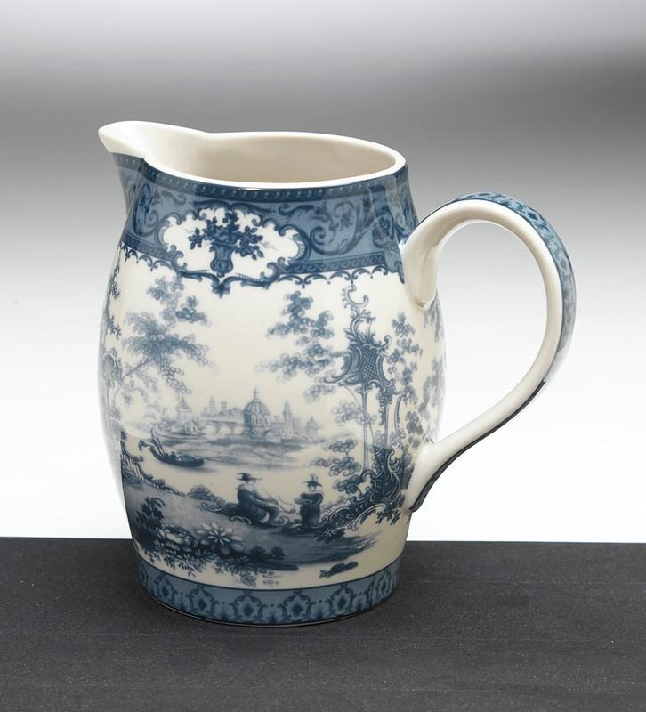 AAI Small Porcelain Pitcher, Blue and Cream Main image