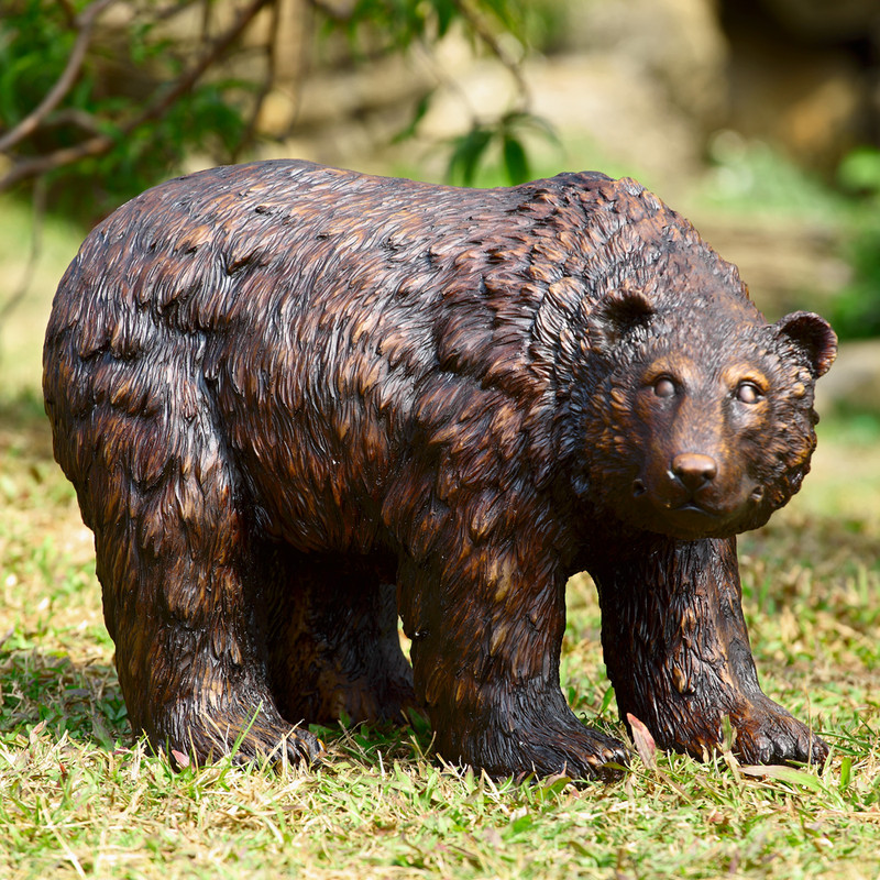 SPI Polyresin Rust Finish Garden Bear Statue Main image