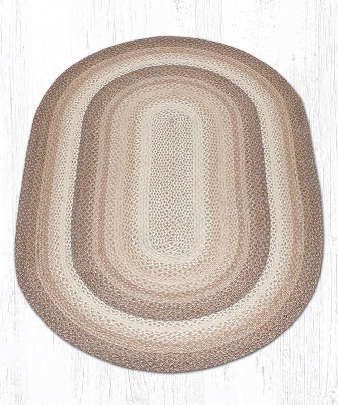 Earth Rugs C-776 Natural Oval Braided Rug 4 Feet X 6 Feet Main image