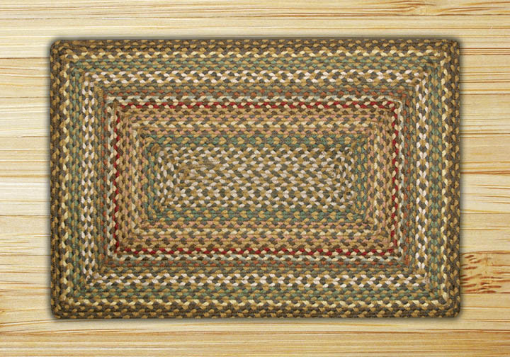 Earth Rugs RC-51 Fir Tonal Rectangle Braided Rug 4 Feet x 6 Feet Main image