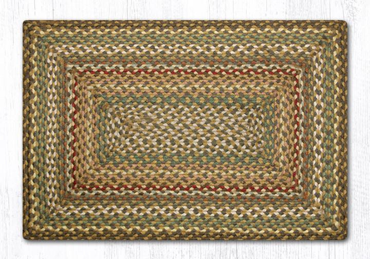 Earth Rugs RC-51 Fir Tonal Oblong Braided Rug 20" x 30" Main image