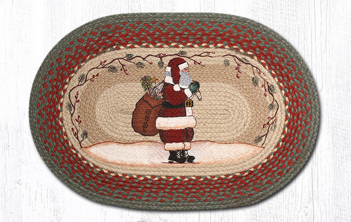 Earth Rugs OP-25 Santa Oval Patch 20" x 30" Main image