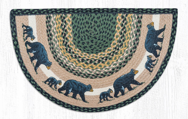 Earth Rugs SCP-116 Mama and Baby Bear Printed Slice 18" x 29" Main image