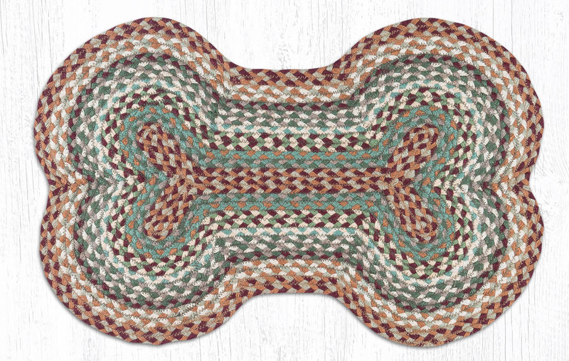 Earth Rugs DB-413 Buttermilk / Cranberry Large Dog Bone 18" x 28" Main image