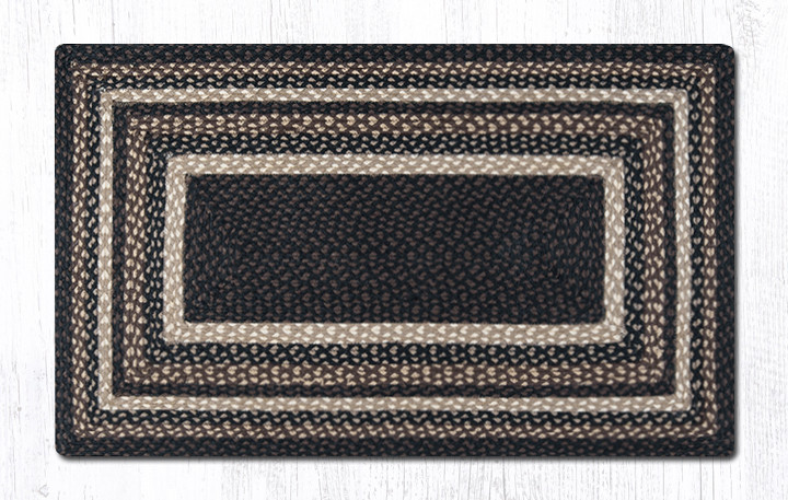 Earth Rugs RC-313 Mocha / Frappuccino Oblong Braided Rug 27 Inch X 45 Inch Main image