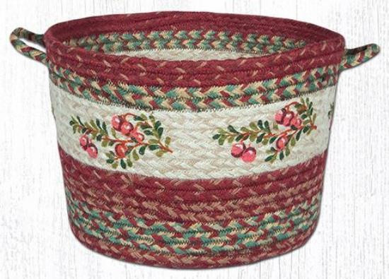 Earth Rugs UBP 9-390 Cranberry Printed  Utility Basket 13 Inch X 9 Inch Main image